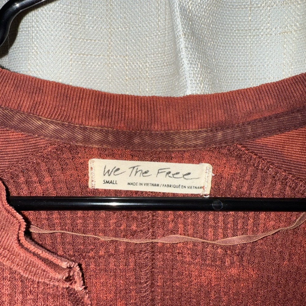 We The Free Brick Red Knit Top